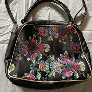 Black and Floral Bag